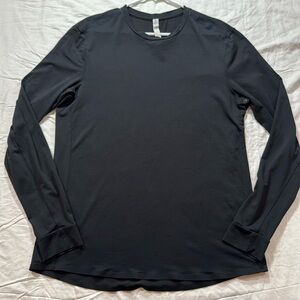 85. Classic Black Long Sleeve‎ Men's Shirt (L)